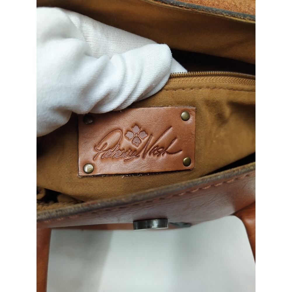 Patricia Nash New Tan Leather With Tag Double Handles Satchel Shoulder Bag - Picture 12 of 16